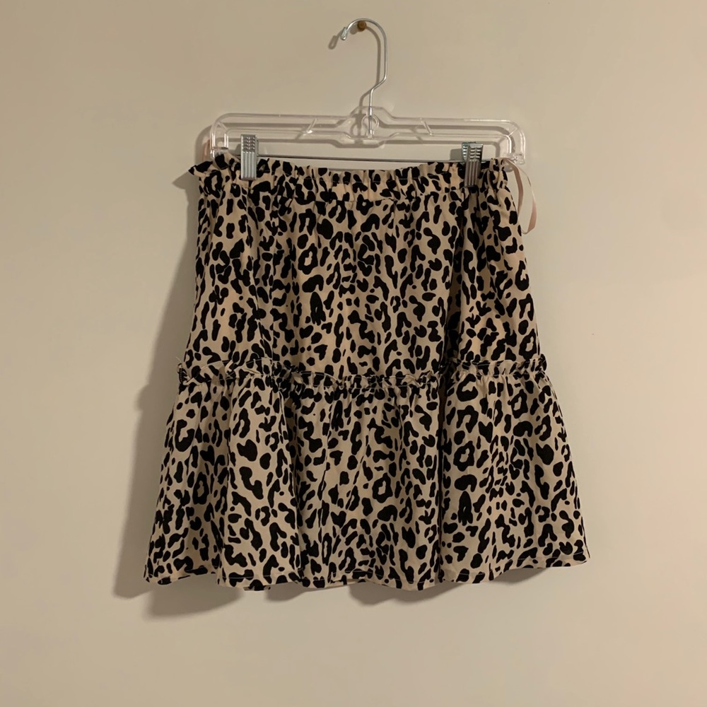 NWT Cheetah Matching crop top and skirt set